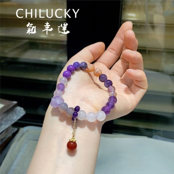 ChiLucky Stones Natural Crystal Amethyst Healing Bracelet - Image 4