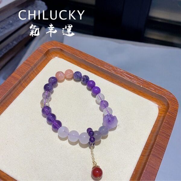 ChiLucky Stones Natural Crystal Amethyst Healing Bracelet - Image 3